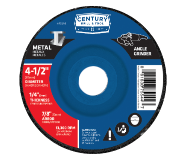 4-1/2X1/4 DEPRESSED CENTER GRINDING WHEEL, TYPE 27, 7/8" ARBOR