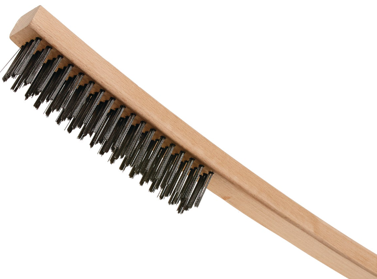 WIRE SCRATCH BRUSH, 4X18, 14" OAL