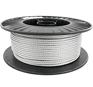 3/16" X 250 GALV. CABLE, PVC CTD TO 1/4"