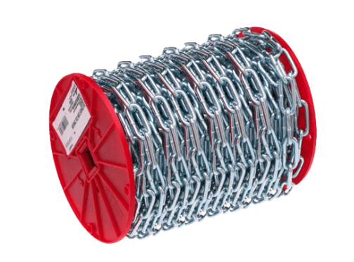 2/0 X 125' STR LINK COIL CHAIN, ZP