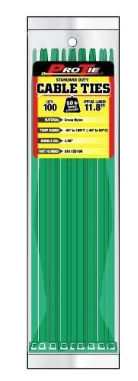 11.8" GREEN STD DUTY, 100PK