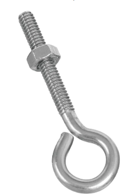 1/4X3" EYE BOLT W/NUT [20/BOX]