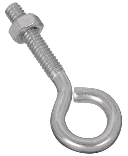 1/4X2-1/2" EYE BOLT W/NUT, ZN, 20/BAG