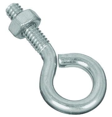 1/4X2" EYE BOLT W/NUT, ZN, 20/BAG