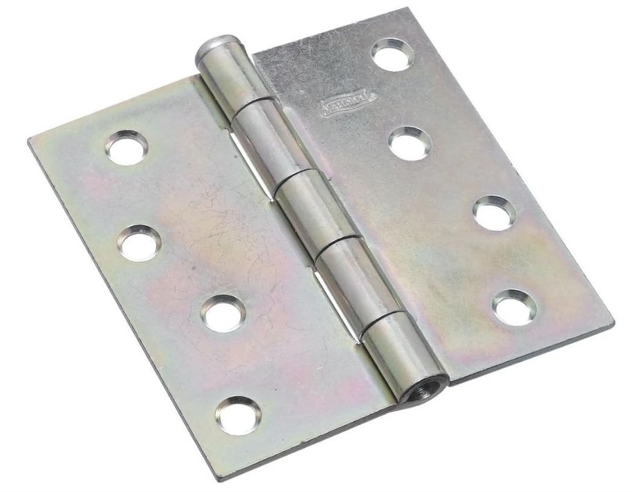 4" BROAD HINGE, ZINC PLATED, 1/PK