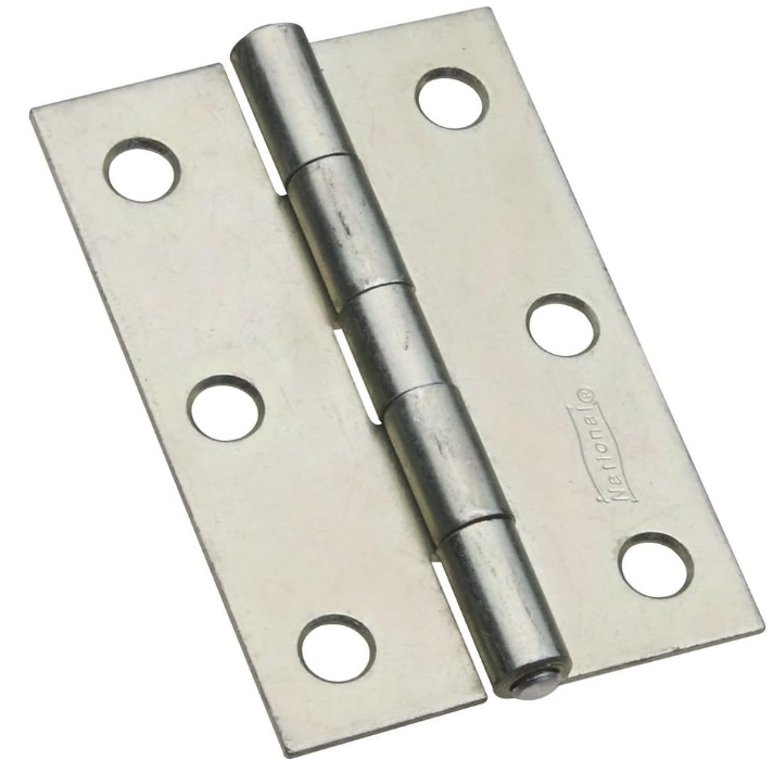 3" NARROW HINGE, ZINC PLATED, 2/PK