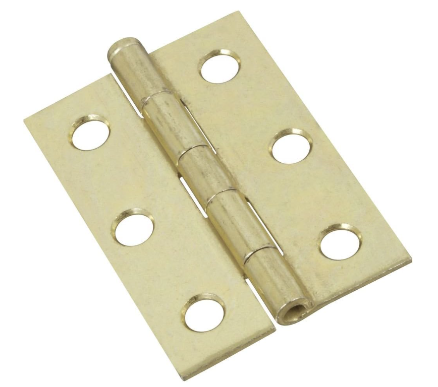 2-1/2" NARROW HINGES, BRASS, 2/PK