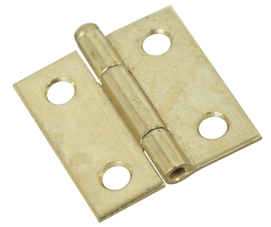 1-1/2" NARROW HINGES, BRASS, 2/PK