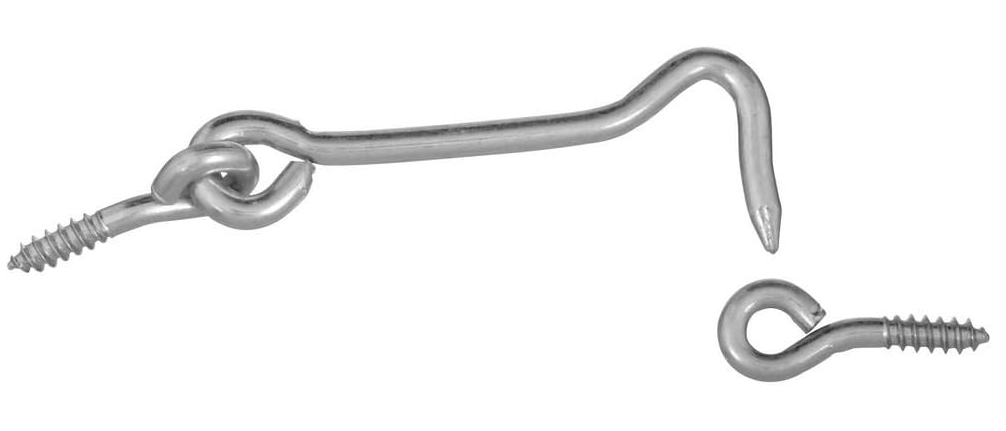 1-1/2" GATE HOOK & EYE, 2/PK