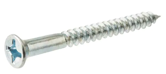 #8-15x2 1/4" FLAT HEAD PHIL WOOD SCREW ZINC 100BX