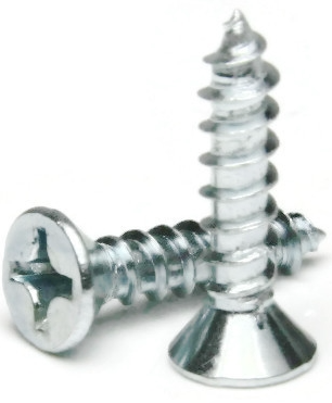 #8-15x1" FLAT HEAD PHIL WOOD SCREW ZINC 100BX