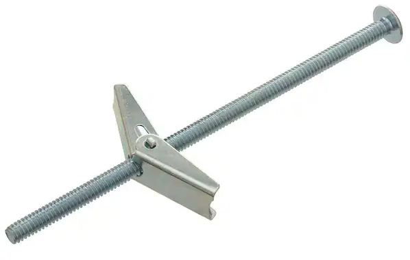 1/8"-32x2" ROUND HEAD SLOT TOGGLE BOLT WITH WING NUT, ZINC 50BX