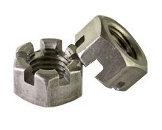 7/8"-14 SLOTTED HEX NUTS, PLAIN [15/BX]