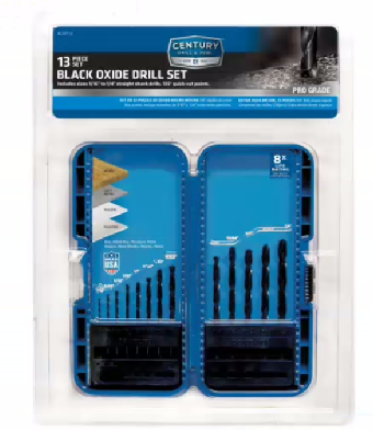 13PC PRO BLK OXD DRLL SET