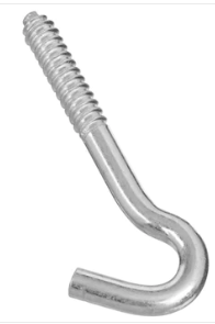 1/4X2-5/8" SCREW HOOK W/NUT