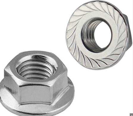 7/16"-14 REGULAR HEX FLANGE NUTS SERRATED CRS HARD ZINC 100/BX