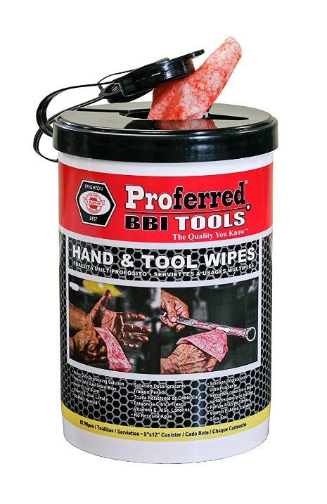 HAND & TOOL WIPES, 82/CAN