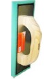 4" x 12" GREEN FOAM FLOAT, WOOD HANDLE