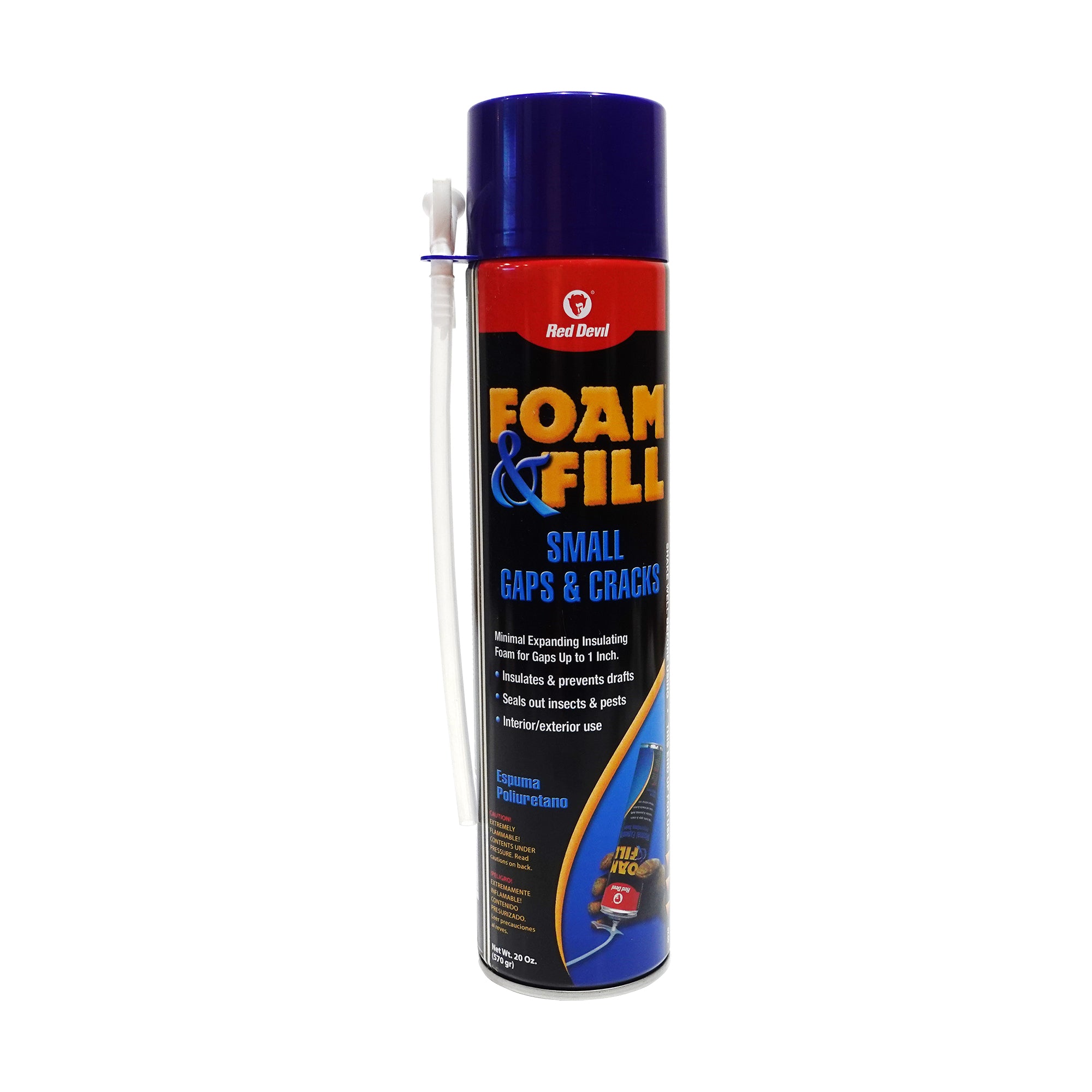 Red Devil Foam & Fill Small Gaps & Cracks Expanding Polyurethane Sealant 20 Oz. (570 g) Aerosol Can Champagne