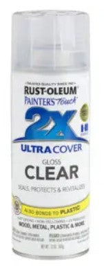 2X ULTRA COVER SPRAY, CLEAR, GLOSS 12oz