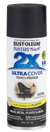 2X ULTRA COVER SPRAY, CANYON BLACK, SATIN 12oz