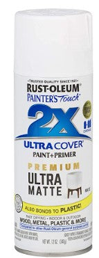 2X ULTRA COVER SPRAY, WHITE , MATTE 12oz