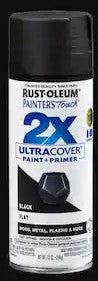 2X ULTRA COVER SPRAY, BLACK , MATTE 12oz