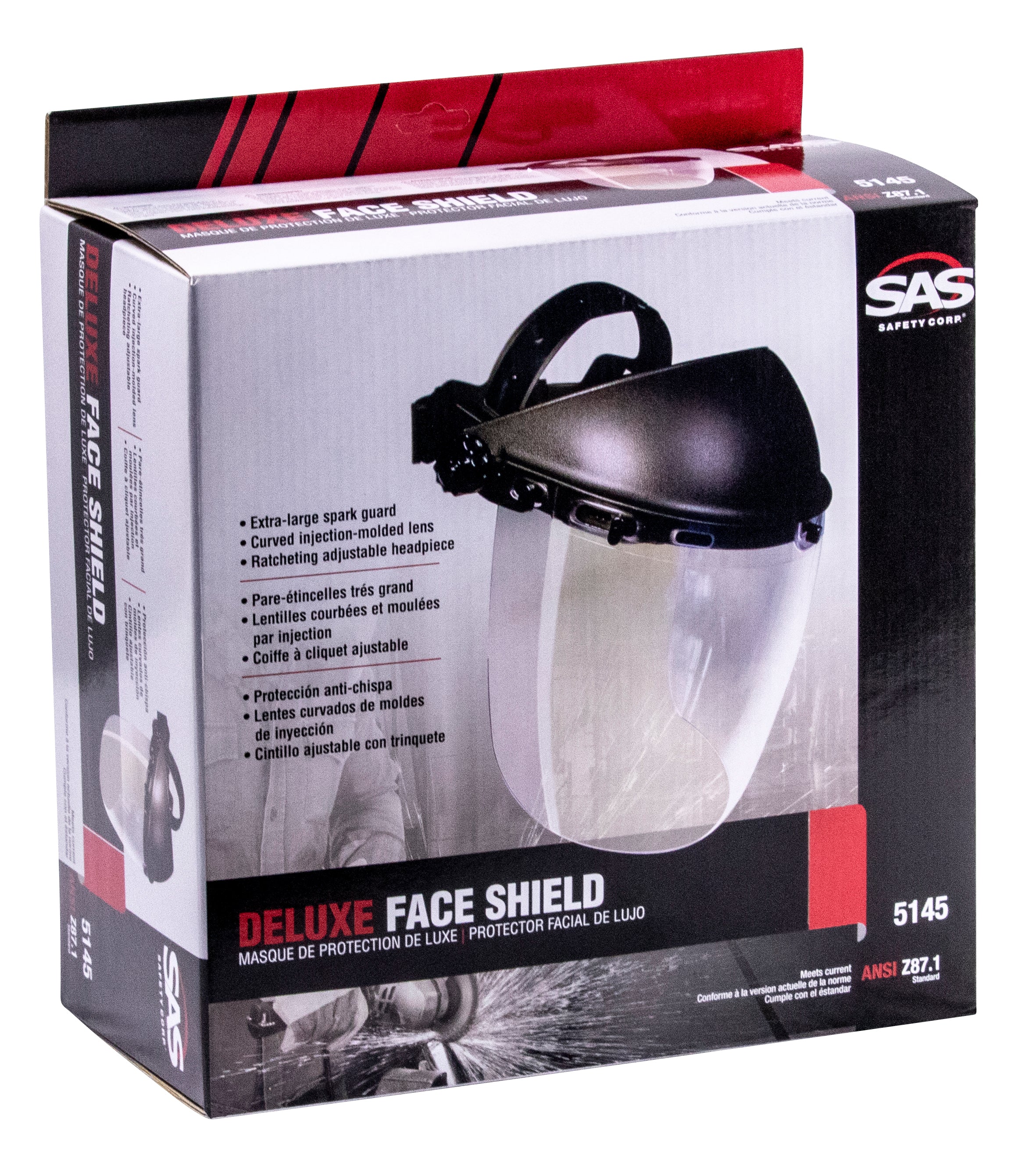 DELUXE FACE SHIELD, CLEAR LENS