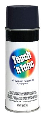 FLAT BLACK 10 OZ SPRAY PAINT, TOUCH'N-TONE