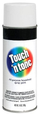 FLAT WHITE 10 OZ SPRAY PAINT, TOUCH'N-TONE