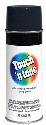 BLACK SEMI-GLOSS 10 OZ SPRAY PAINT, TOUCH'N-TONE