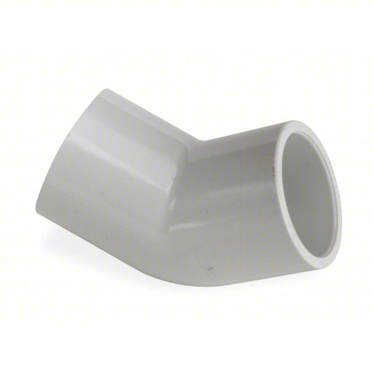 8" 45' ELBOW, SCH40 PVC, SLIP