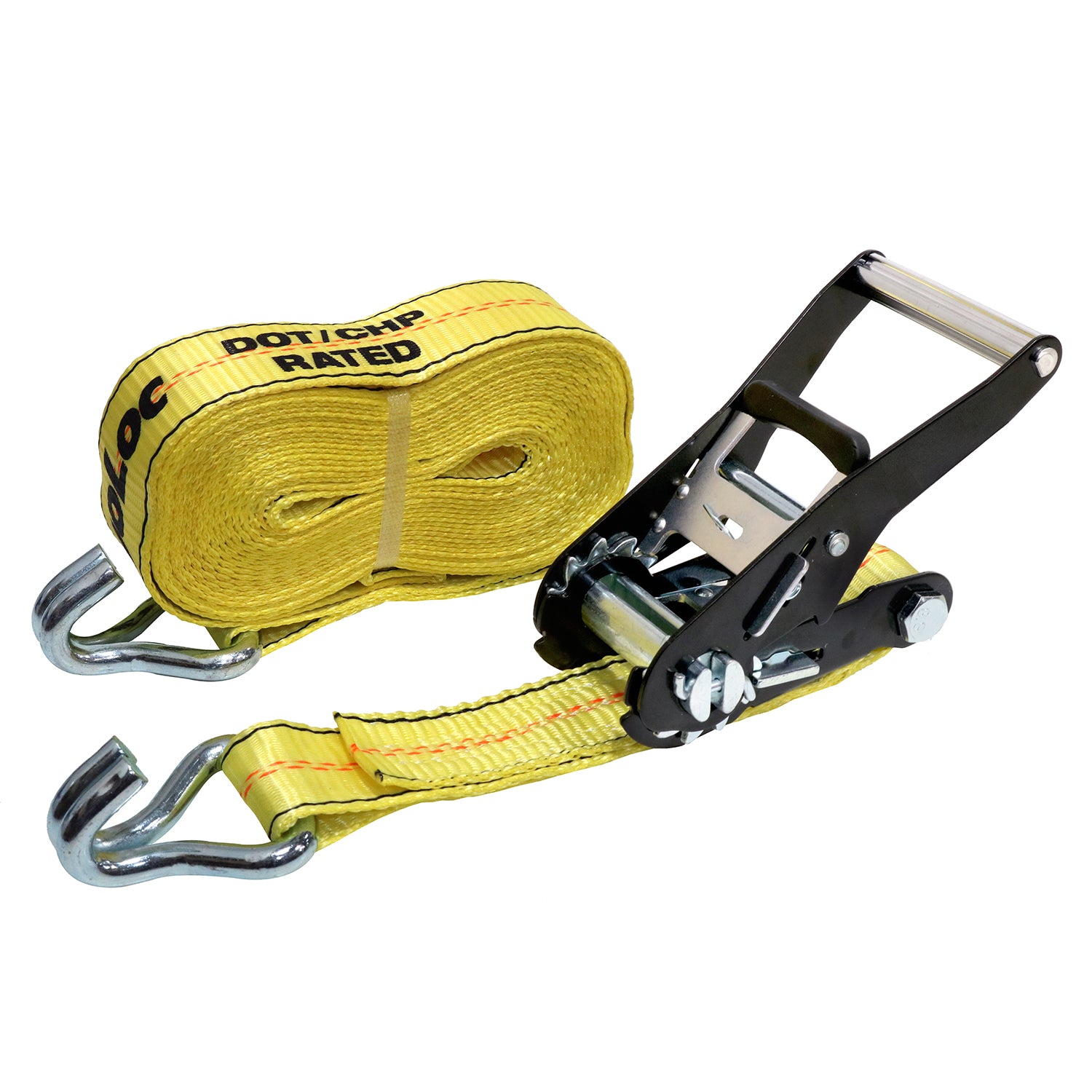 2" X 27' RATCHET TIE DOWN, J-HOOK