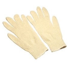 300 Pairs White String Knit Gloves - Medium, Cotton Polyester Blend, 25 Dozen Bulk Pack