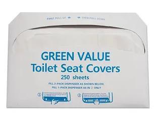 WHITE 1/2 FOLD TOILET SET COVER (5000/CS)