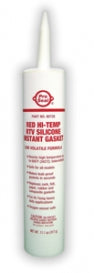 RED HI TEMP RTV SILICONE CRTGE, 11.1OZ