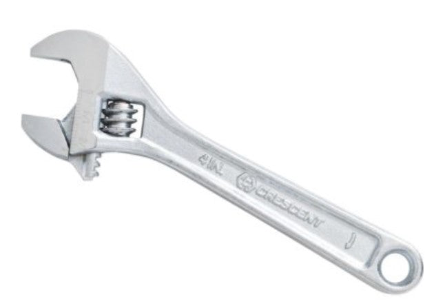 10" ADJ. WRENCH, CHROME, CARDED