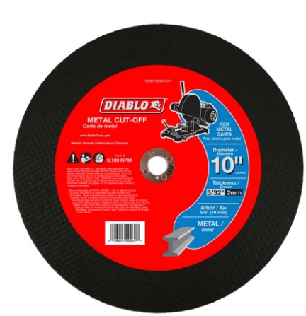 10 in. Metal Cut Off Disc