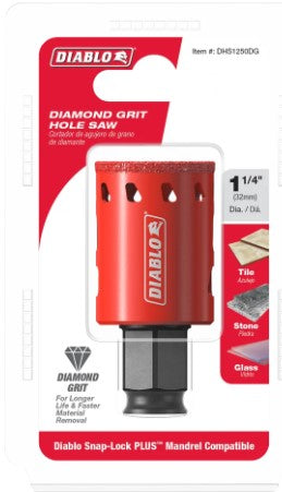 1-1/4 in. Diamond Grit Hole Saws