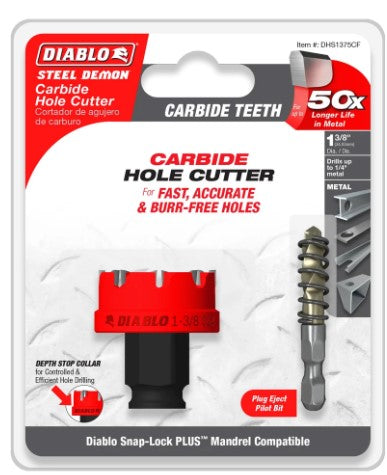 1-3/8 in. Steel Demon Carbide Teeth Hole Cutter