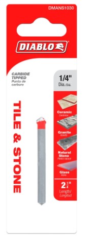 1/4 in. Tile & Stone Carbide Tipped Drill Bit