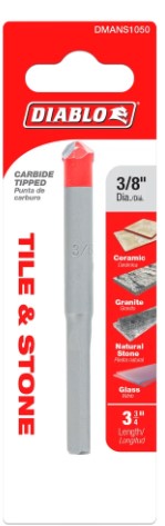 3/8 in. Tile & Stone Carbide Tipped Drill Bit