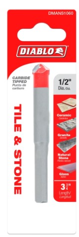 1/2 in. Tile & Stone Carbide Tipped Drill Bit