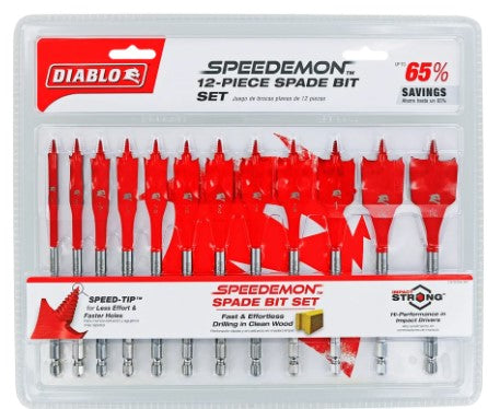 12 pc Spade Bit Set (12-Piece)