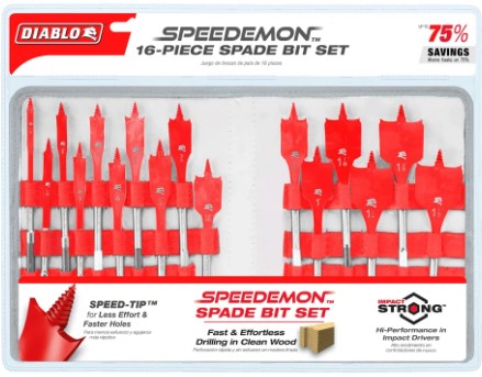 16 pc Spade Bit Set (16-Piece)