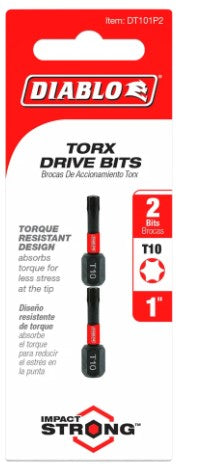 1 in. #10 Torx Drive Bits (2-Pack)