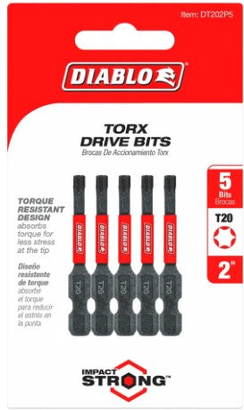 2 in. #20 Torx Drive Bits (5-Pack)