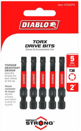 2 in. #30 Torx Drive Bits (5-Pack)