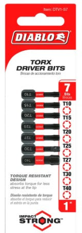 1 in. Torx Drive Bit Assorted Pack (7-Piece)