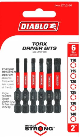 2 in. Torx Drive Bit Assorted Pack (6-Piece)